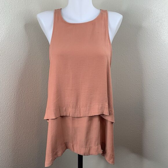 Free People FP Layers In Love Tunic Dark Apricot Sleeveless Blouse Tank Top Sz M - Picture 3 of 8